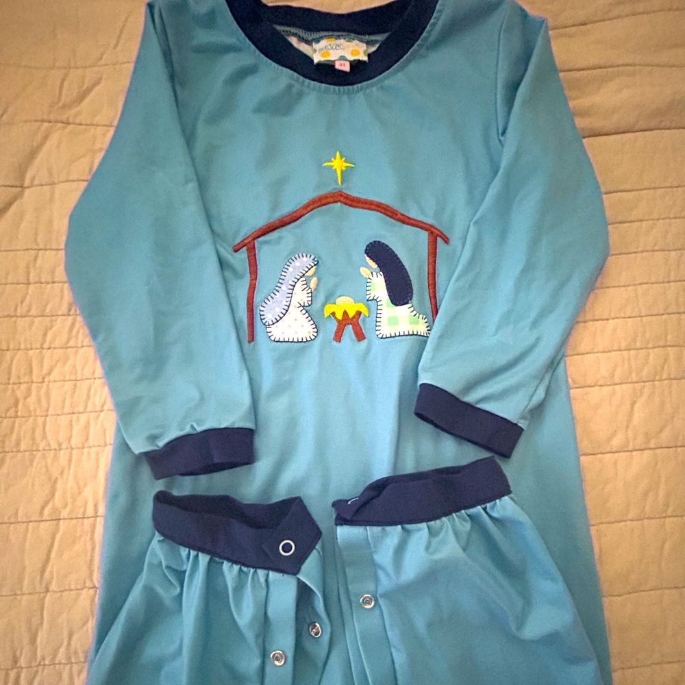 Sugar Dumplin Nativity Long Sleeve Romper - 3T